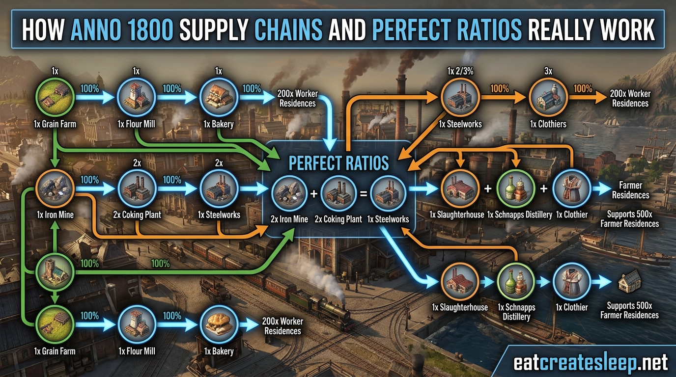 How Anno 1800 Supply Chains and Perfect Ratios Really Work
