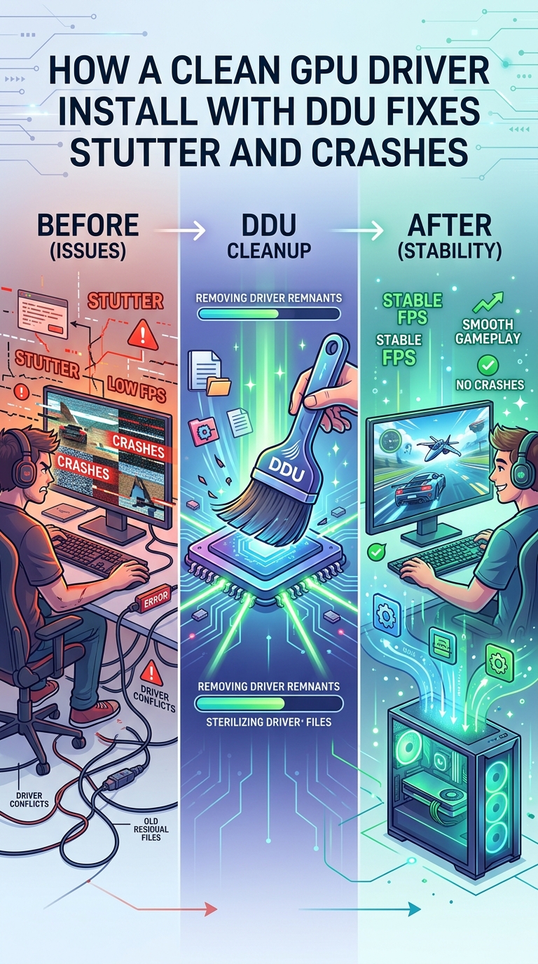 How a Clean GPU Driver Install With DDU Fixes Stutter and Crashes