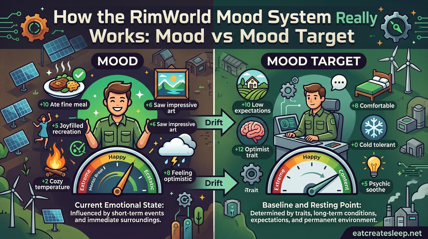 How the RimWorld Mood System Really Works Mood vs Mood Target