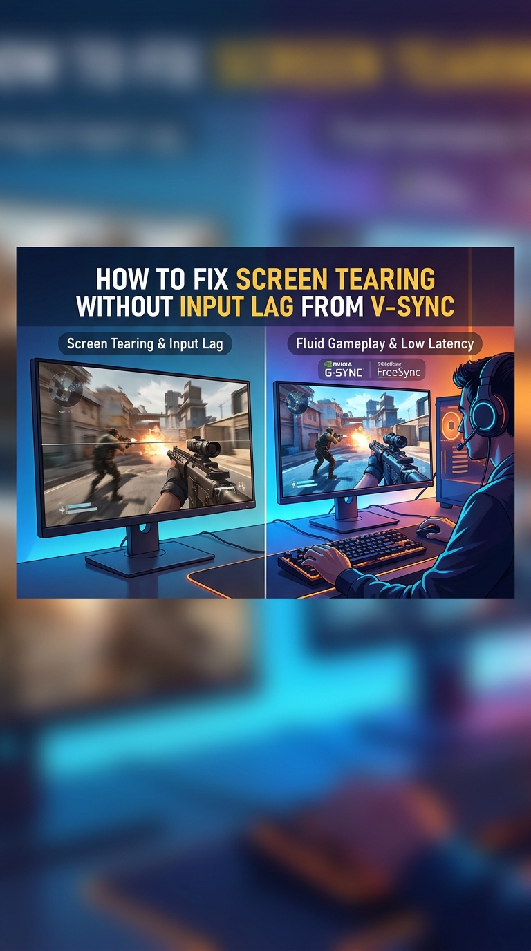How to Fix Screen Tearing Without Input Lag from V-Sync