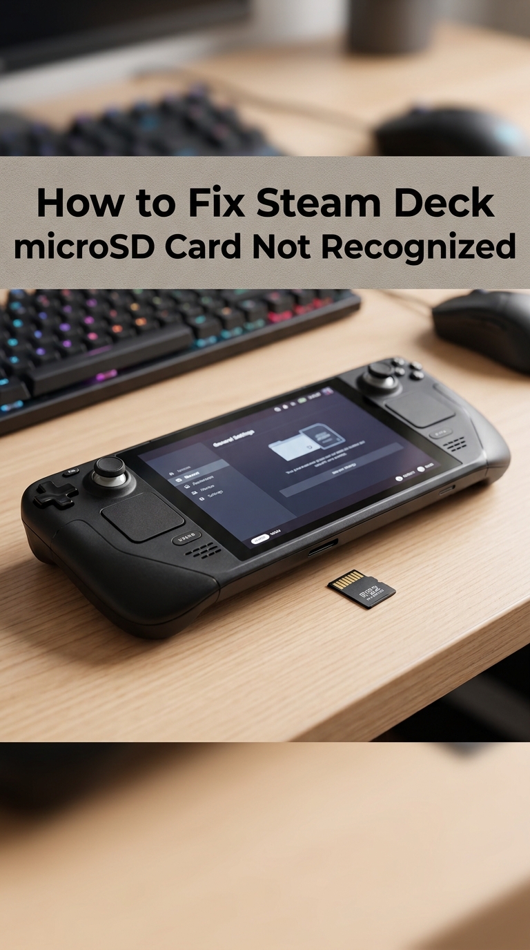 How to Fix Steam Deck microSD Card Not Recognized