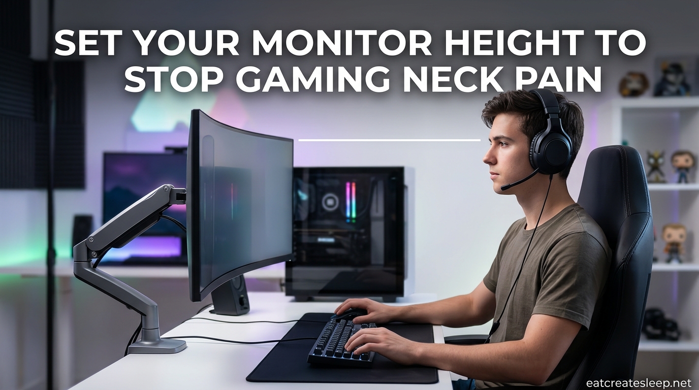 Set Your Monitor Height to Stop Gaming Neck Pain
