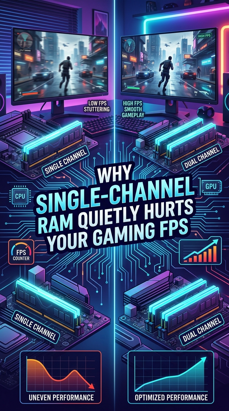 Why Single-Channel RAM Quietly Hurts Your Gaming FPS