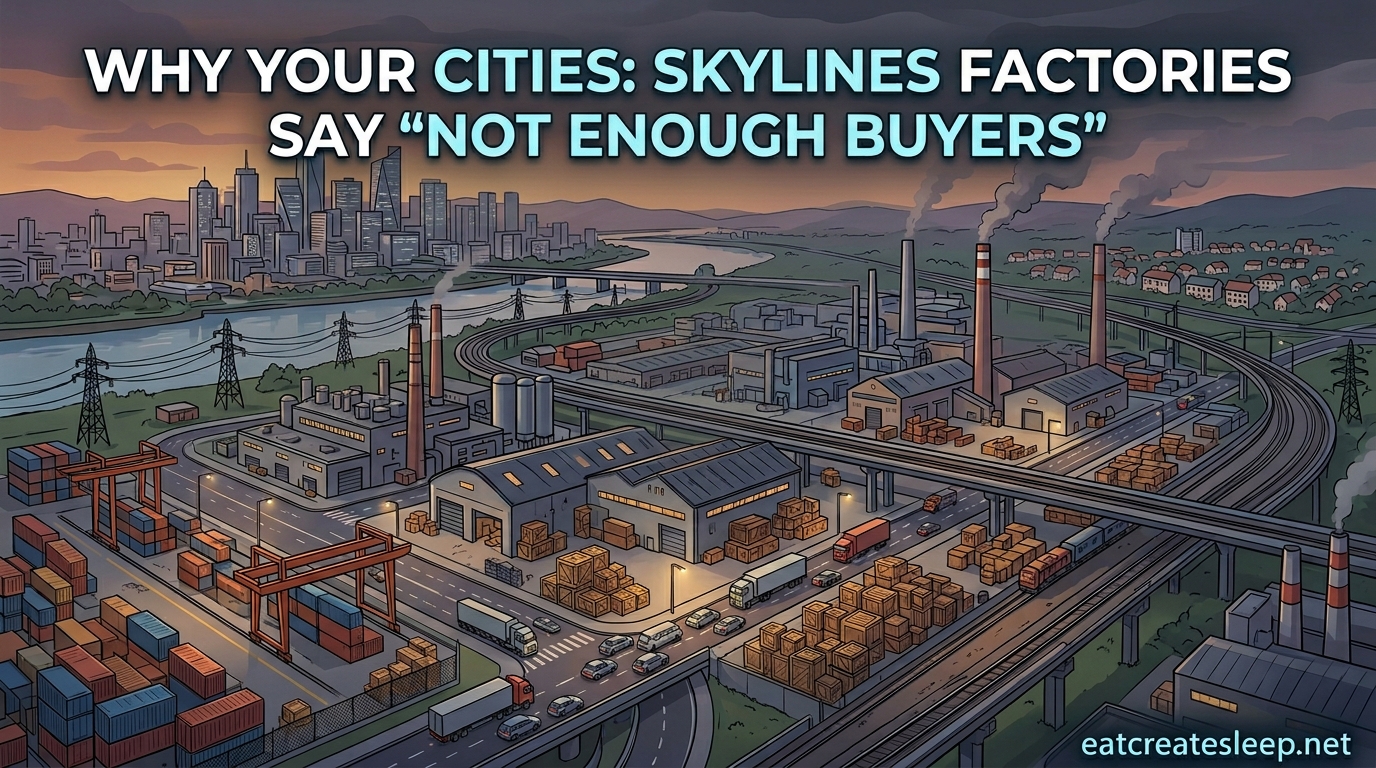 Why Your Cities Skylines Factories Say Not Enough Buyers
