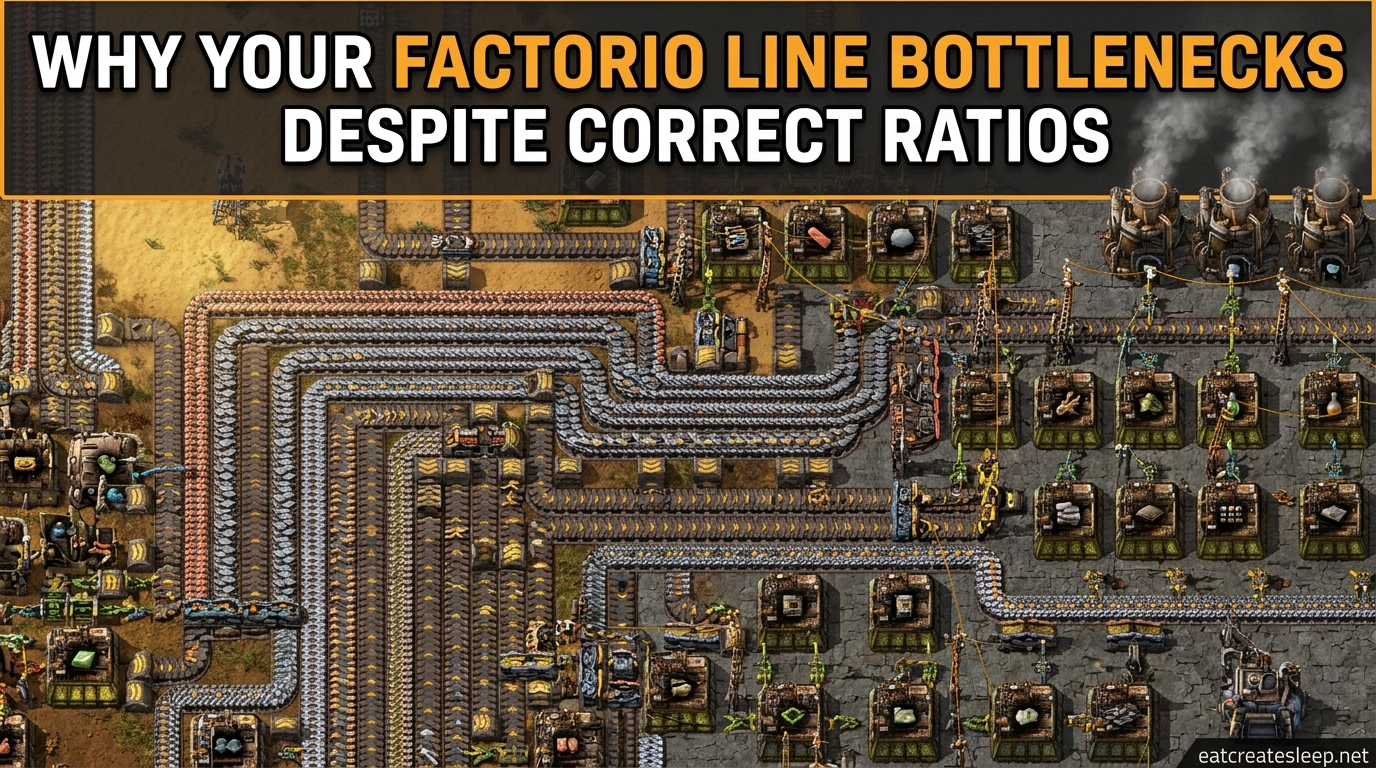 Why Your Factorio Line Bottlenecks Despite Correct Ratios