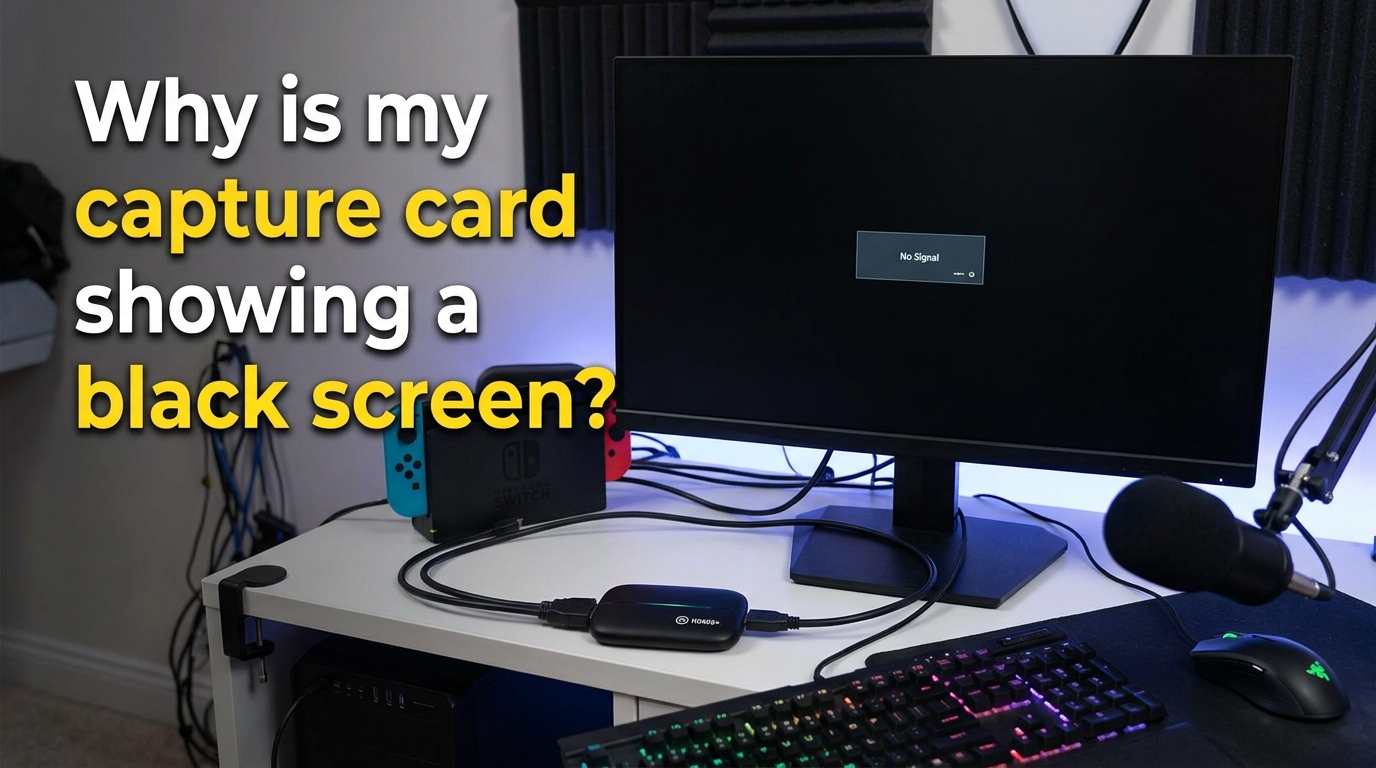 Why is my capture card showing a black screen