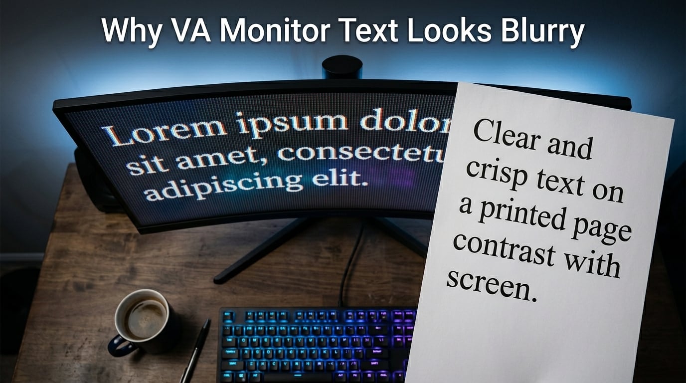 Why text looks blurry on a VA gaming monitor and what you can do