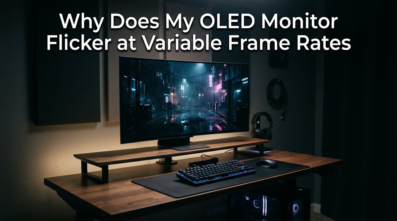 Why does my OLED monitor flicker at variable frame rates