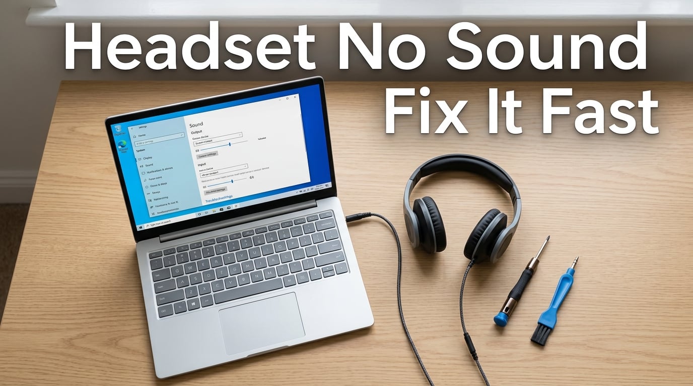 How to fix a headset that's recognized but produces no sound