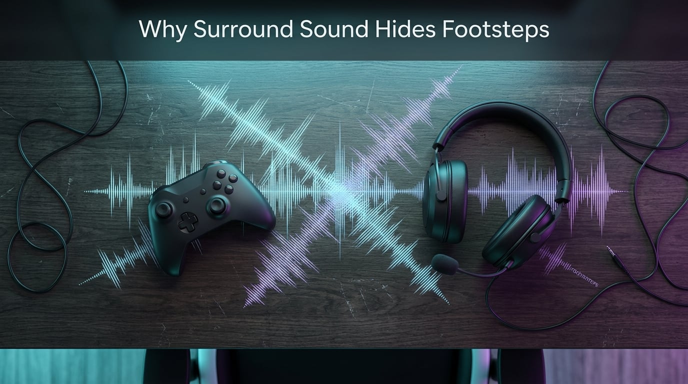 Why surround sound can make footsteps harder to hear in FPS games