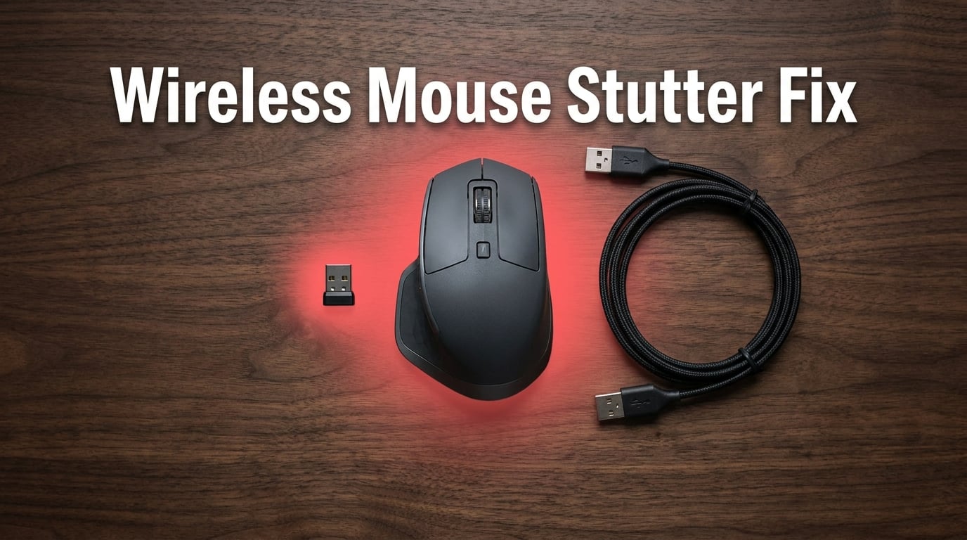 Why does my wireless gaming mouse stutter or lag across the screen
