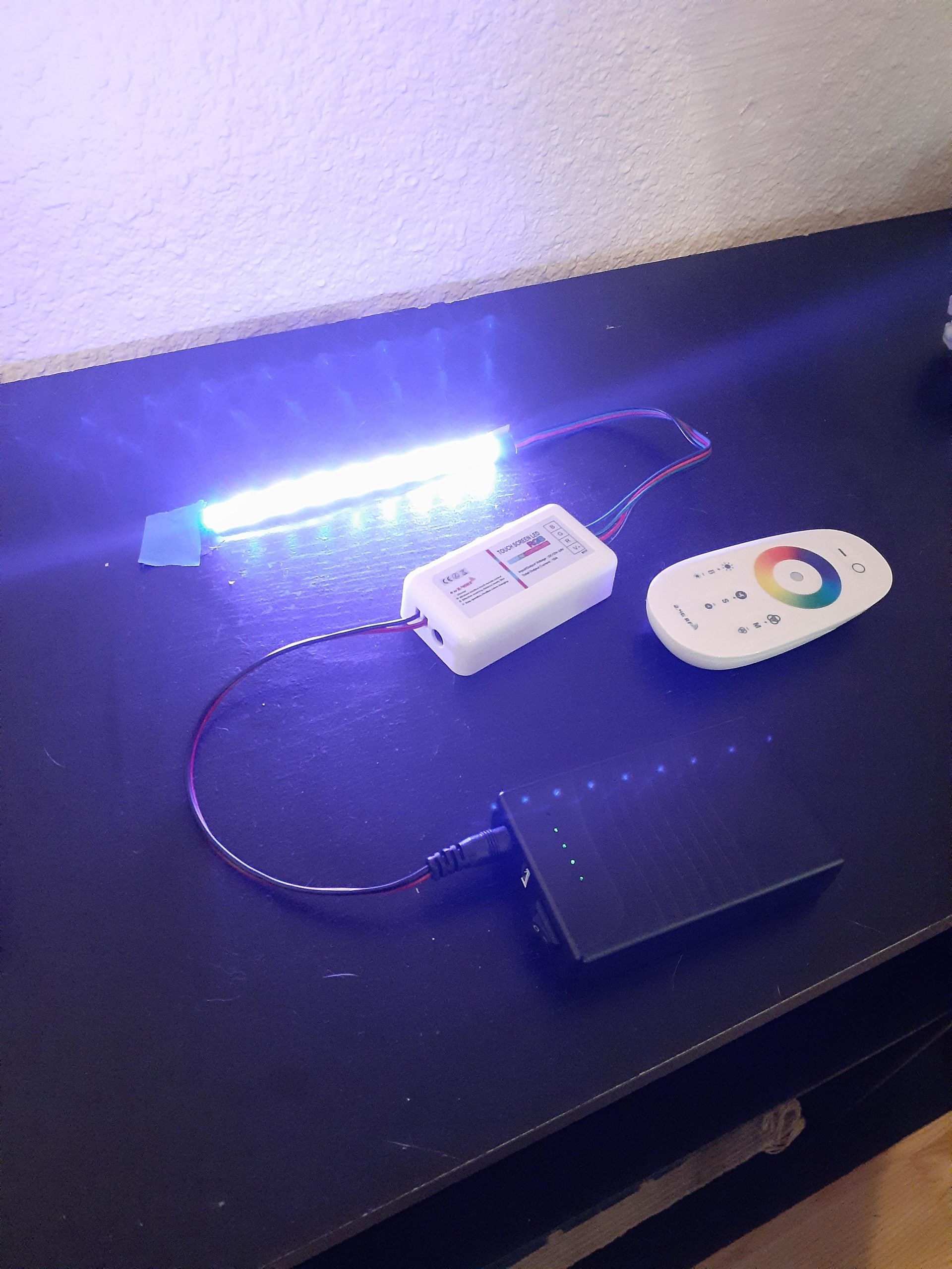 YIHONG Smart LED Controller with WiFi Adapter | 2.4GHz RF Touch Screen Remote Dimmer, 12V/24V RGB 5050/3528, Flexible LED Strip Lights, Wireless RGB Light Dimmer customer photo 2