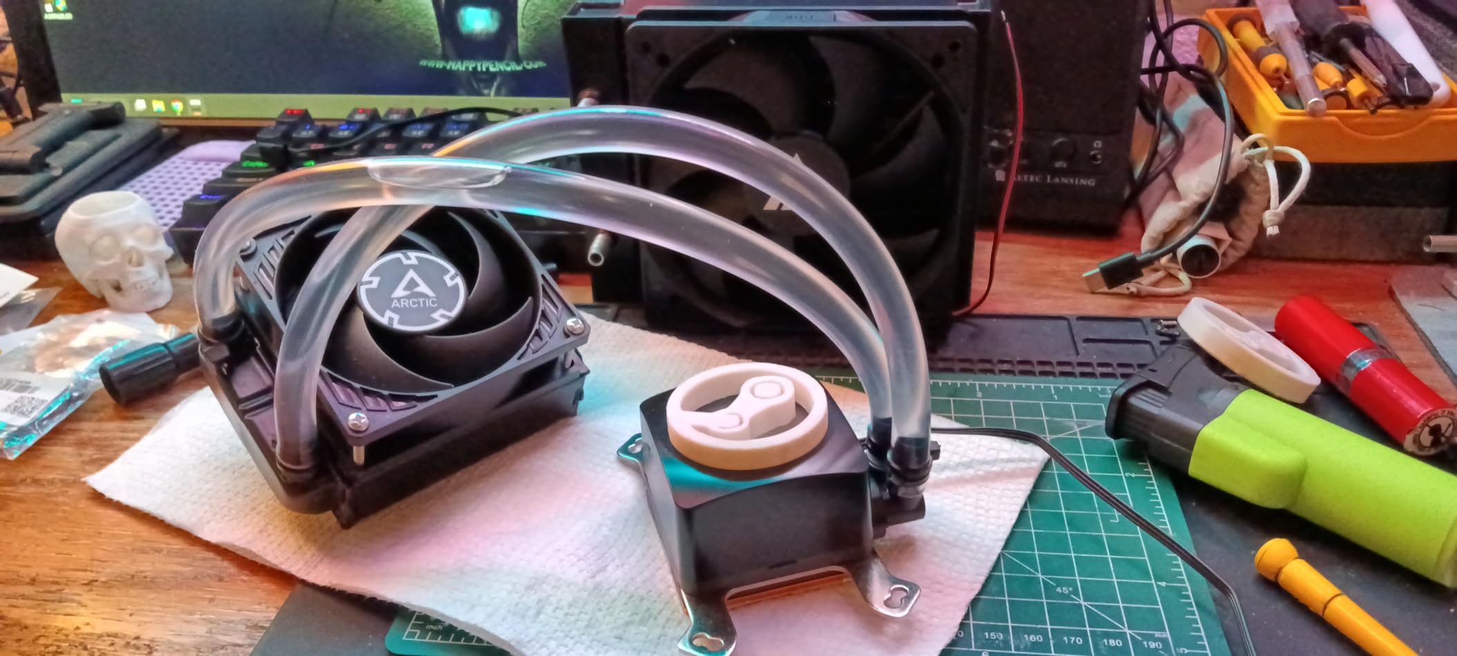 10 Pipe Aluminum Heat Exchanger Radiator for PC CPU CO2 Laser Water Cool System Computer 80mm customer photo 1