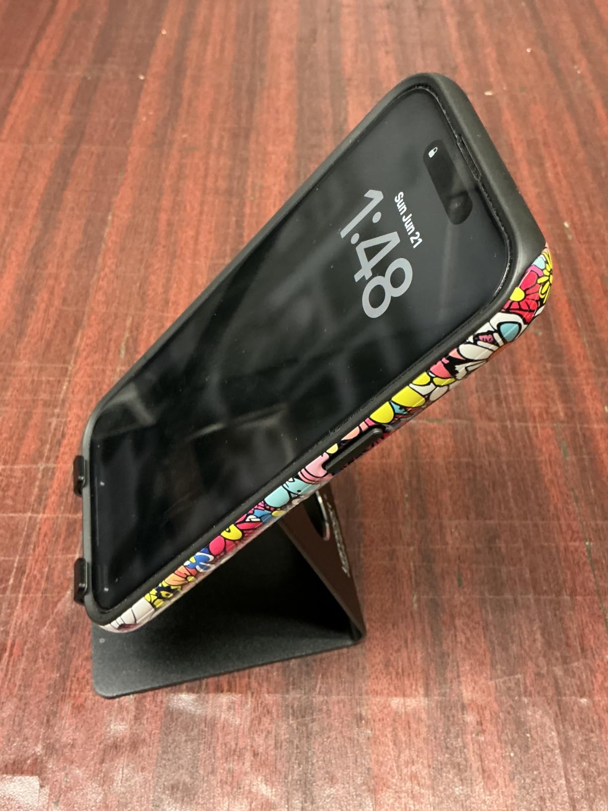 Lamicall Cell Phone Stand, Phone Dock: Cradle, Holder, Stand for Office Desk - Black customer photo 2