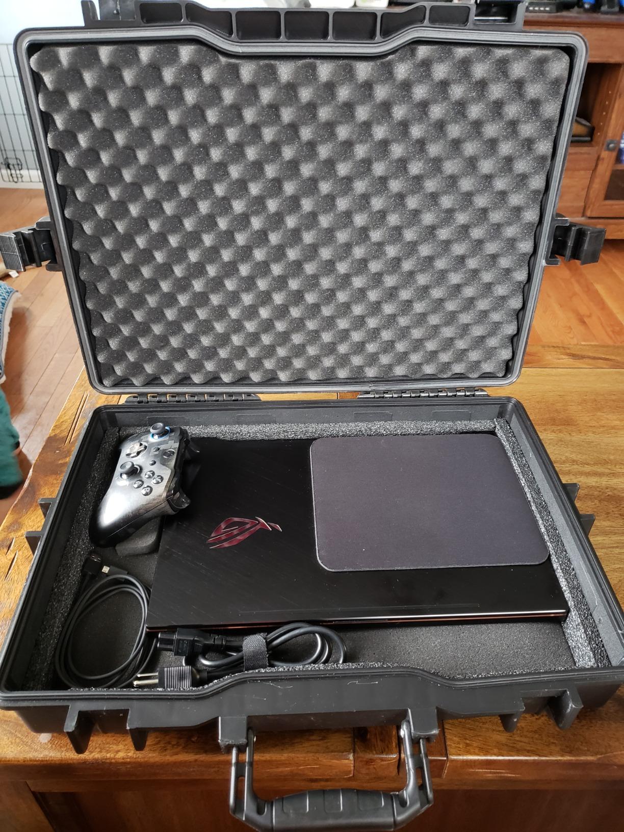 CASEMATIX Waterproof IP67 Laptop Hard Case for 15.6-17.3 inch Gaming Laptops & Accessories - Heavy Duty Hard Laptop Case with Foam Compatible with Asus Acer MSI Alienware Gaming Models & More customer photo 1