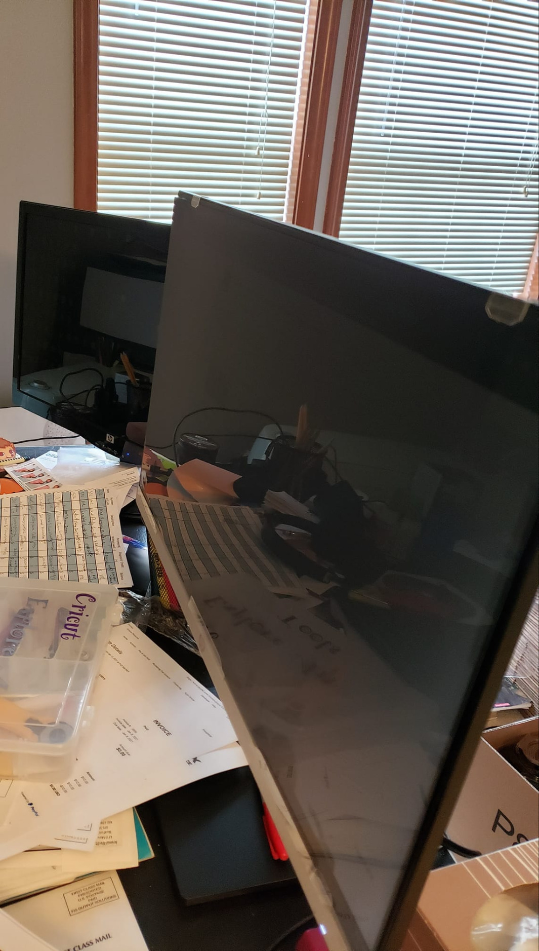 VINTEZ 32 Inch 16:9 Privacy Screen for Computer Monitor and Laptop - Anti Glare Protector Film Blue Light Filter Eye Protection - Computer Screen Privacy Shield, [1 Pack] customer photo 2