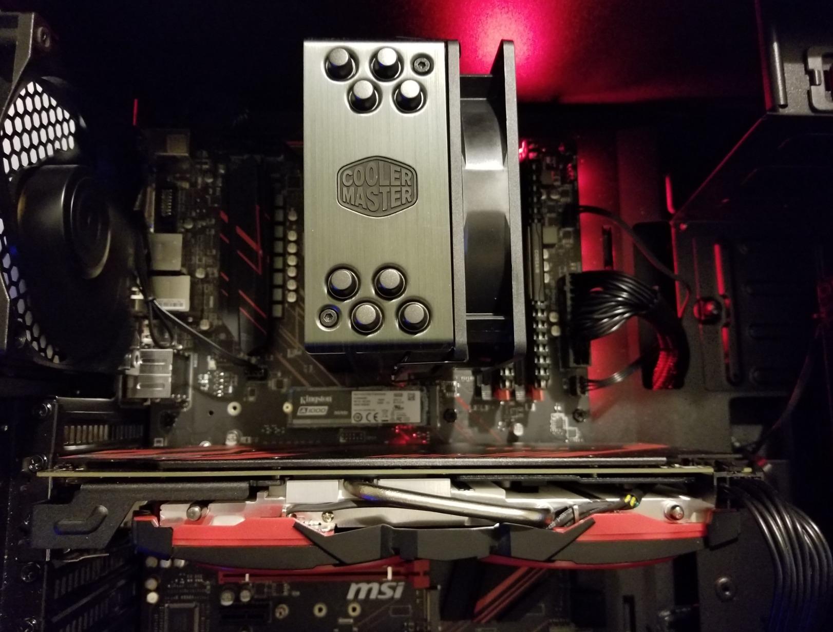 Cooler Master Hyper 212 Black CPU Air Cooler, 4 Heat Pipes, PWM Fan | AMD AM5/AM4 & Intel LGA1851/1700 Support Cooler, Quiet Cooling, 120mm PWM Fan, 152mm, Easy Installation customer photo 1