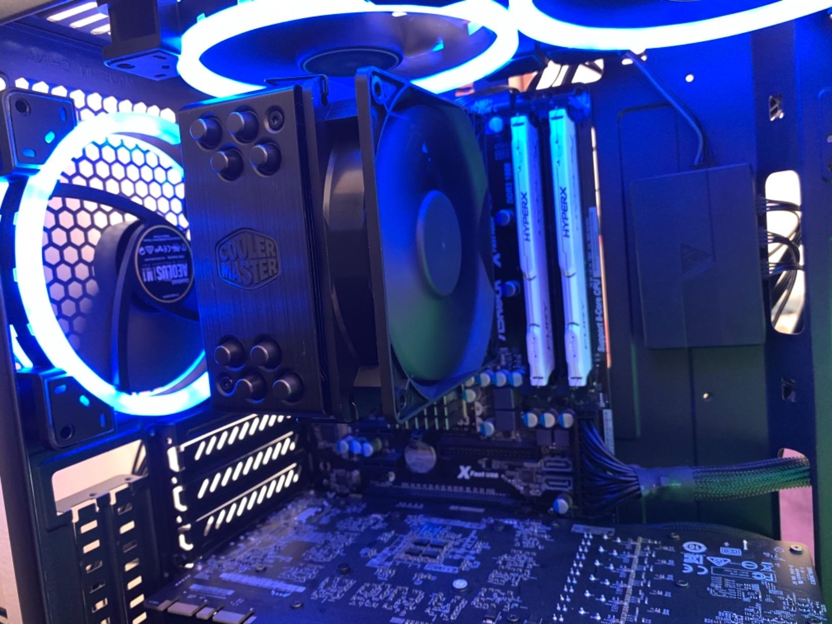 Cooler Master Hyper 212 Black CPU Air Cooler, 4 Heat Pipes, PWM Fan | AMD AM5/AM4 & Intel LGA1851/1700 Support Cooler, Quiet Cooling, 120mm PWM Fan, 152mm, Easy Installation customer photo 2