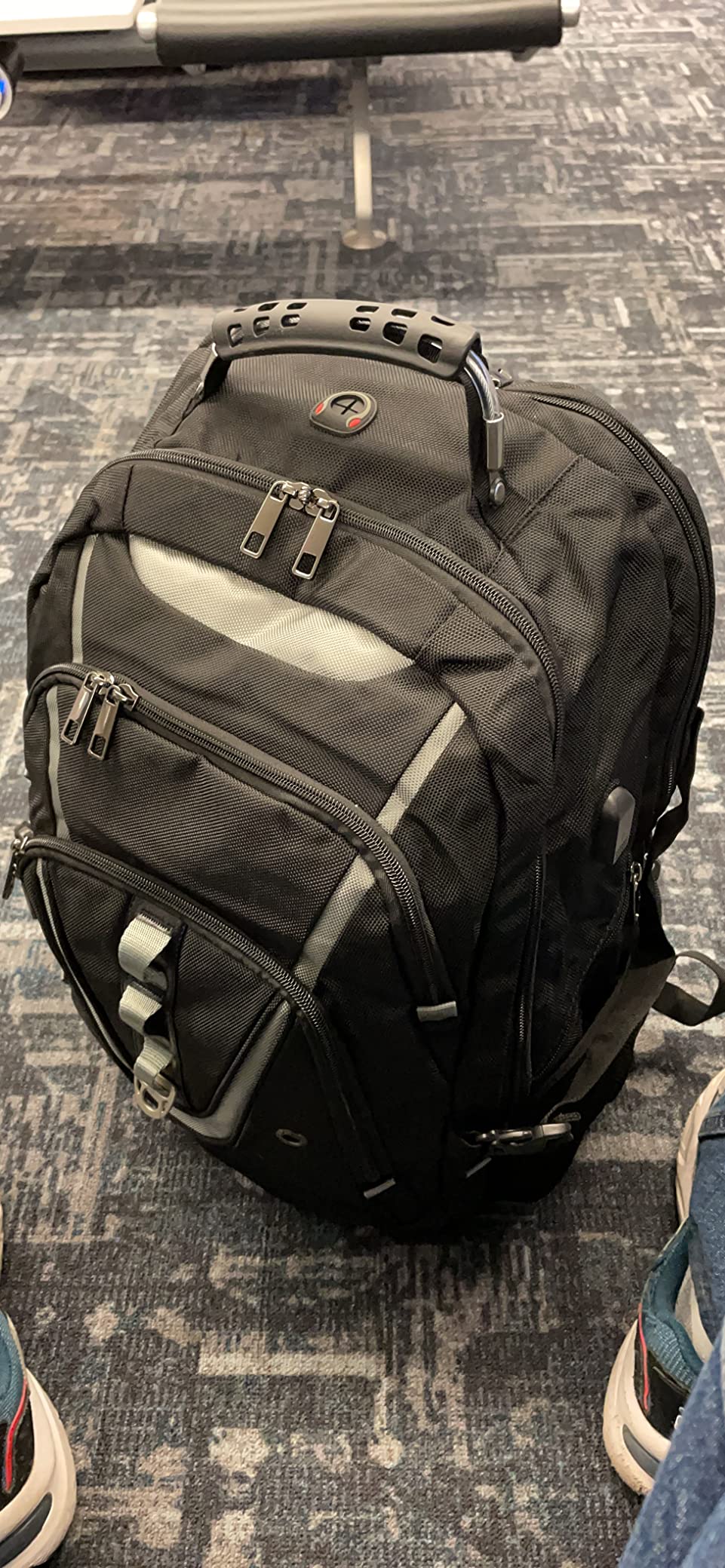 18.4 Laptop Backpack for Men, 55L-60L Extra Large Gaming Laptops Backpack, TSA Friendly Flight Approved RFID Anti-theft Pocket, Water Resistant Suiltable for Travel Business Work customer photo 2