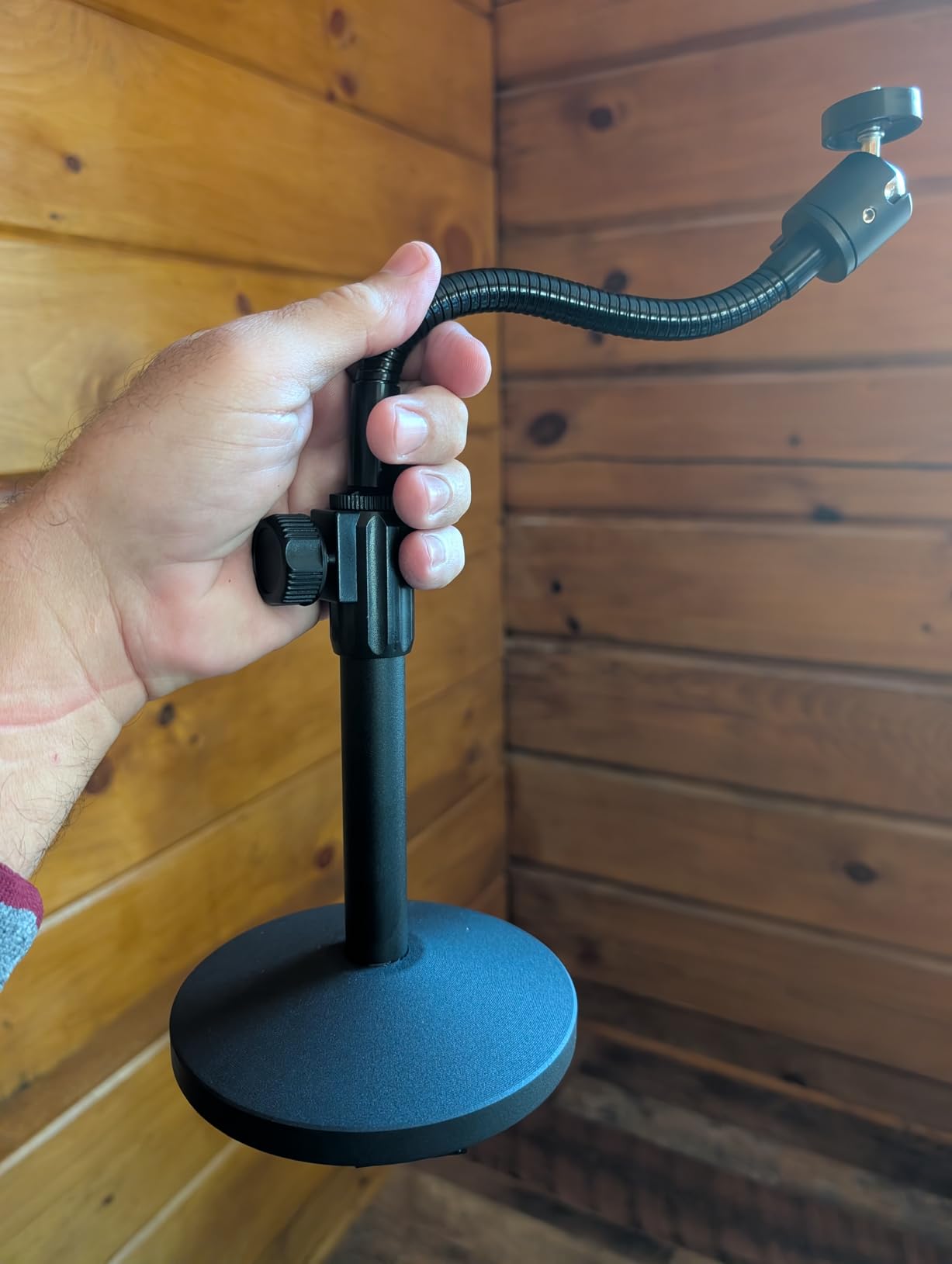 InnoGear Webcam Stand for Desk, Camera Stand Mount Gooseneck Arm for Logitech Webcam C922 C930e C920S C920 C615 C960 C920x BRIO 4K NexiGo N60, Phone Mount, Right Light, GoPro with 1/4
