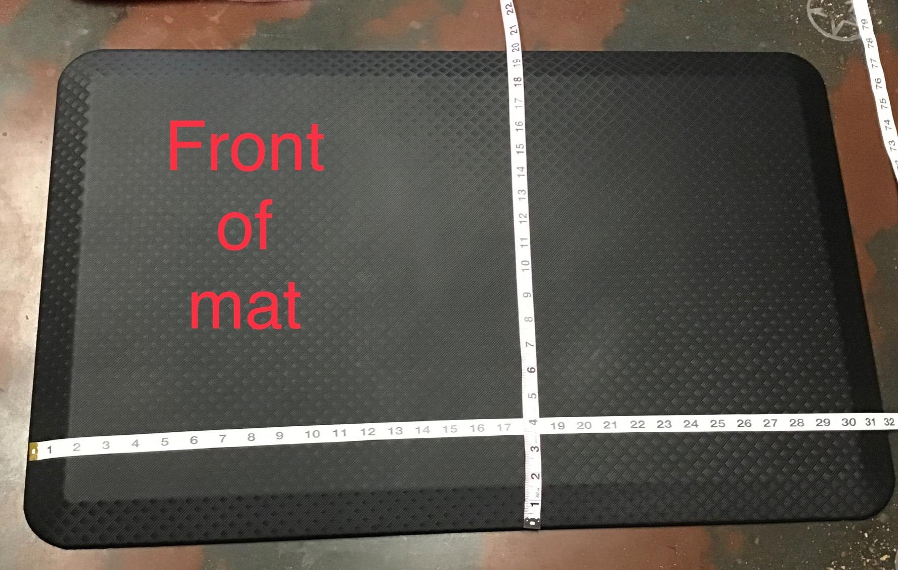 Amazon Basics 3/4 Inch Rectangular Durable Anti-Fatigue Supportive Comfort Standing Mat, 32 x 20, Black customer photo 2