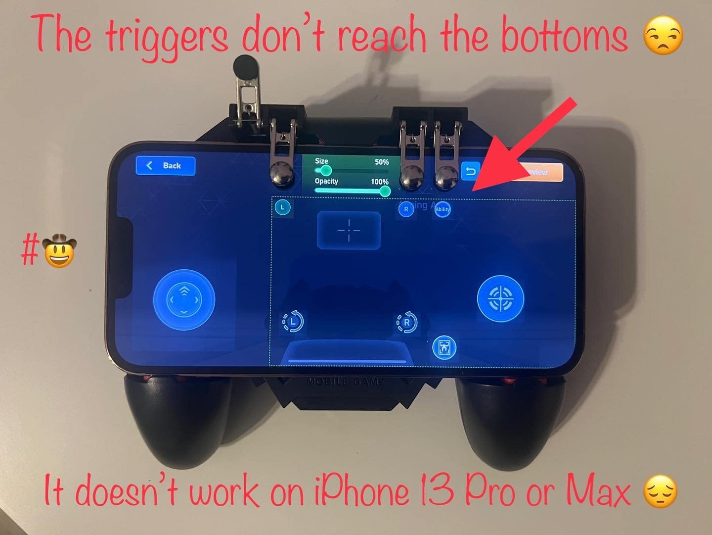 DELAM Mobile Game Controller with Cooling Fan for iPhone & Android customer photo 2