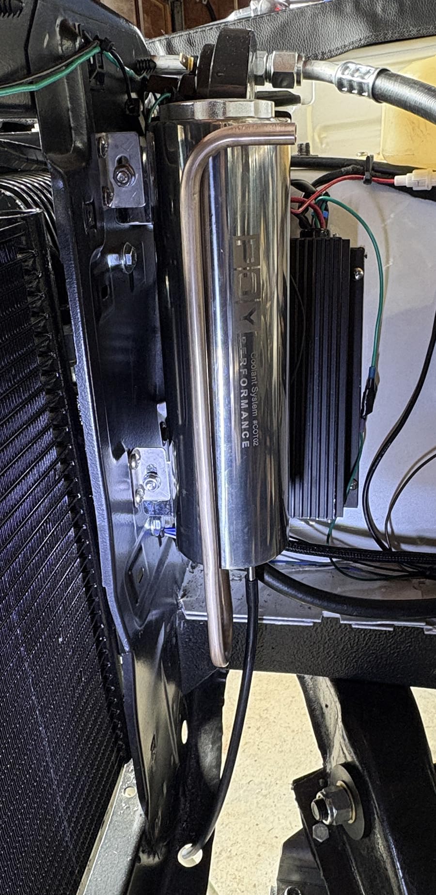 Radiator Coolant Overflow Puke Tank Polished Stainless Steel 3