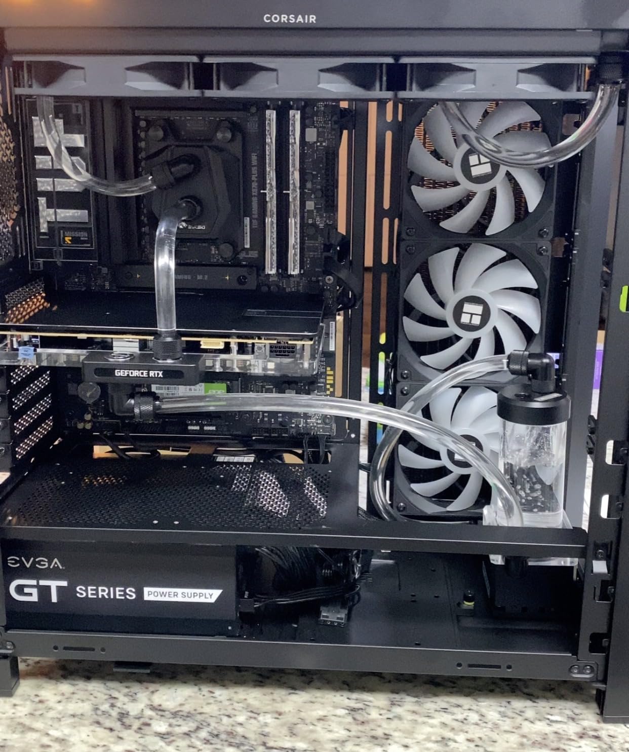 Pump/Reservoir Combo for Water Cooling System, 650L/H CPU Water Cooling Pump Radiator, Integrated, POM PMMA PUB-FS6PD-17 (Black) customer photo 1