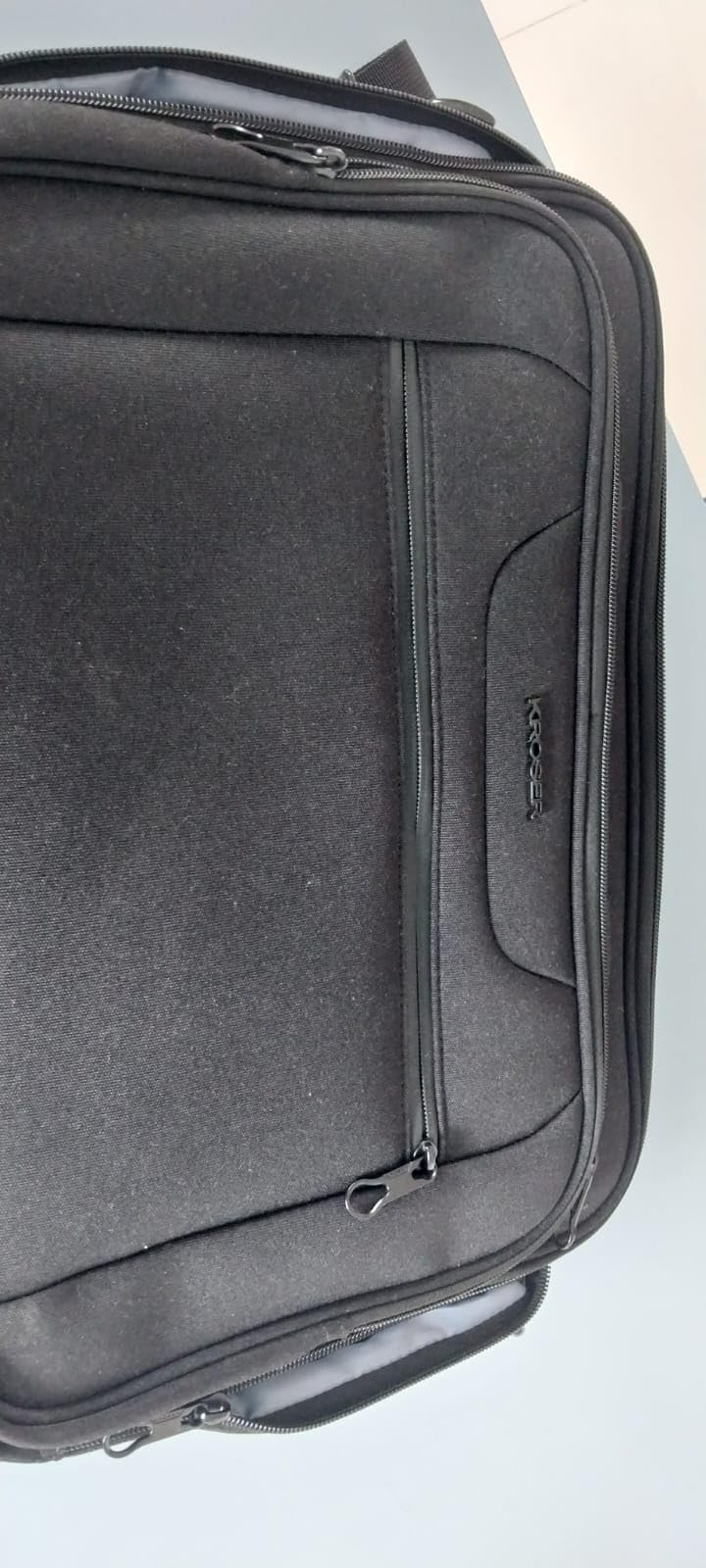 KROSER Laptop Bag Expandable Briefcase Messenger Bag 17.3 Inch Black | Water-Repellent, Shoulder Messenger Bag, Computer Bag, Travel/Business, Men/Women customer photo 1