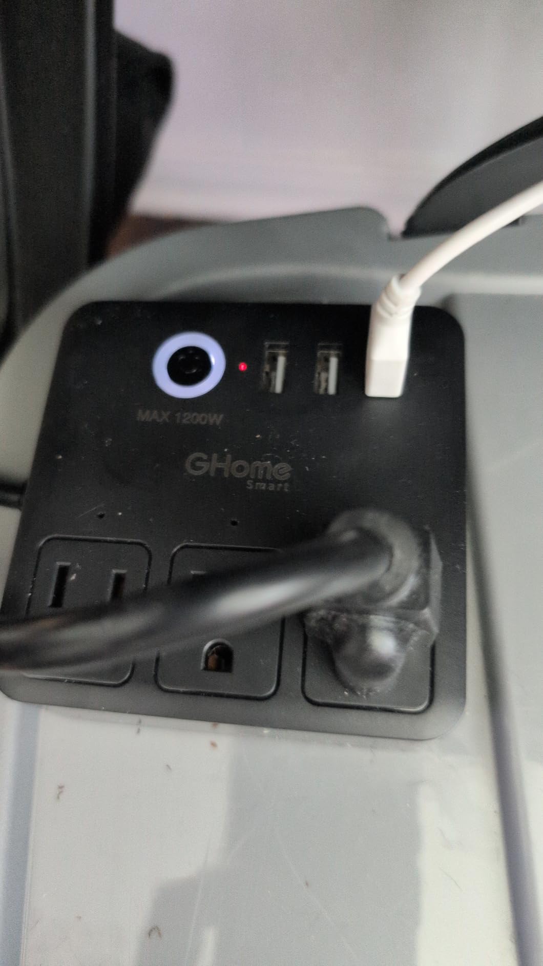 GHome Smart Power Strip Surge Protector 10A, Smart Plug that Works with Alexa & Google Home, 6 in 1 WiFi Outlets with APP Control, White Extension Cord 2.4G WiFi Only, ETL FCC Listed, No Hub Needed customer photo 1
