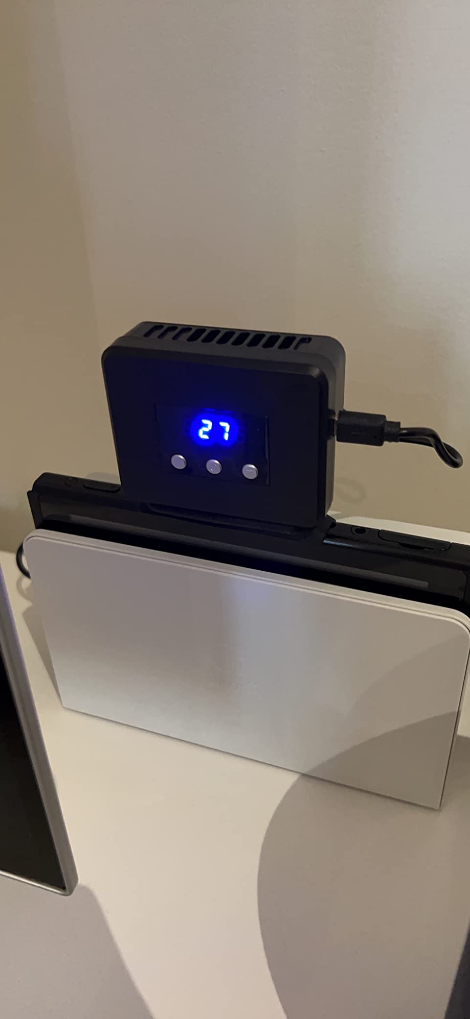 Cooling Fan for Nintendo Switch 1/2, Cooler Replacement Kit for Nintendo Switch Docking Station Dock Set, Adjustable Fan Speed, LED Temperature & Speed Display, 3 Buttons Control, Micro USB Cable Powered customer photo 2