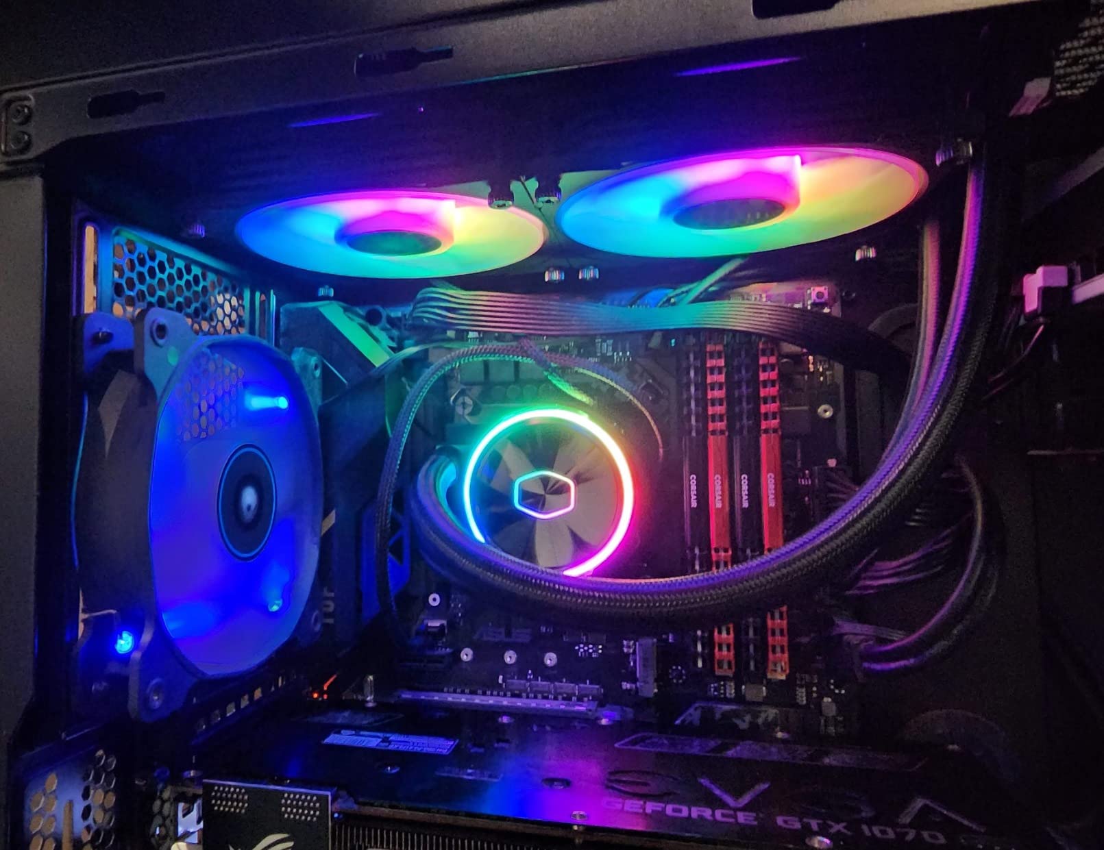 Cooler Master MasterLiquid PL240 Flux 240 AIO Liquid CPU Cooler, ARGB | AMD AM5/AM4 & Intel LGA1851/1700 Support Cooler, 240mm, Dual-Chamber Pump, 2x Low-Noise ARGB PWM Fans, Easy Installation customer photo 1