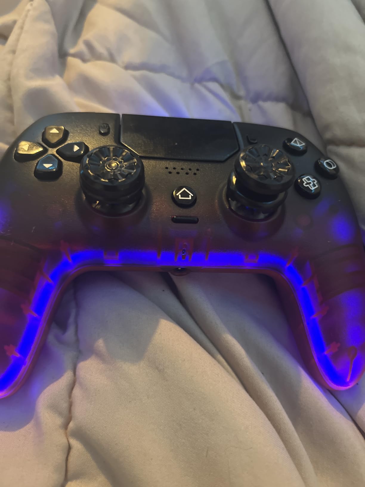 KontrolFreek FPS Freek Galaxy Black for PlayStation 4 (PS4) and PlayStation 5 (PS5) | Performance Thumbsticks | 1 High-Rise, 1 Mid-Rise | Black (Limited Edition) customer photo 1