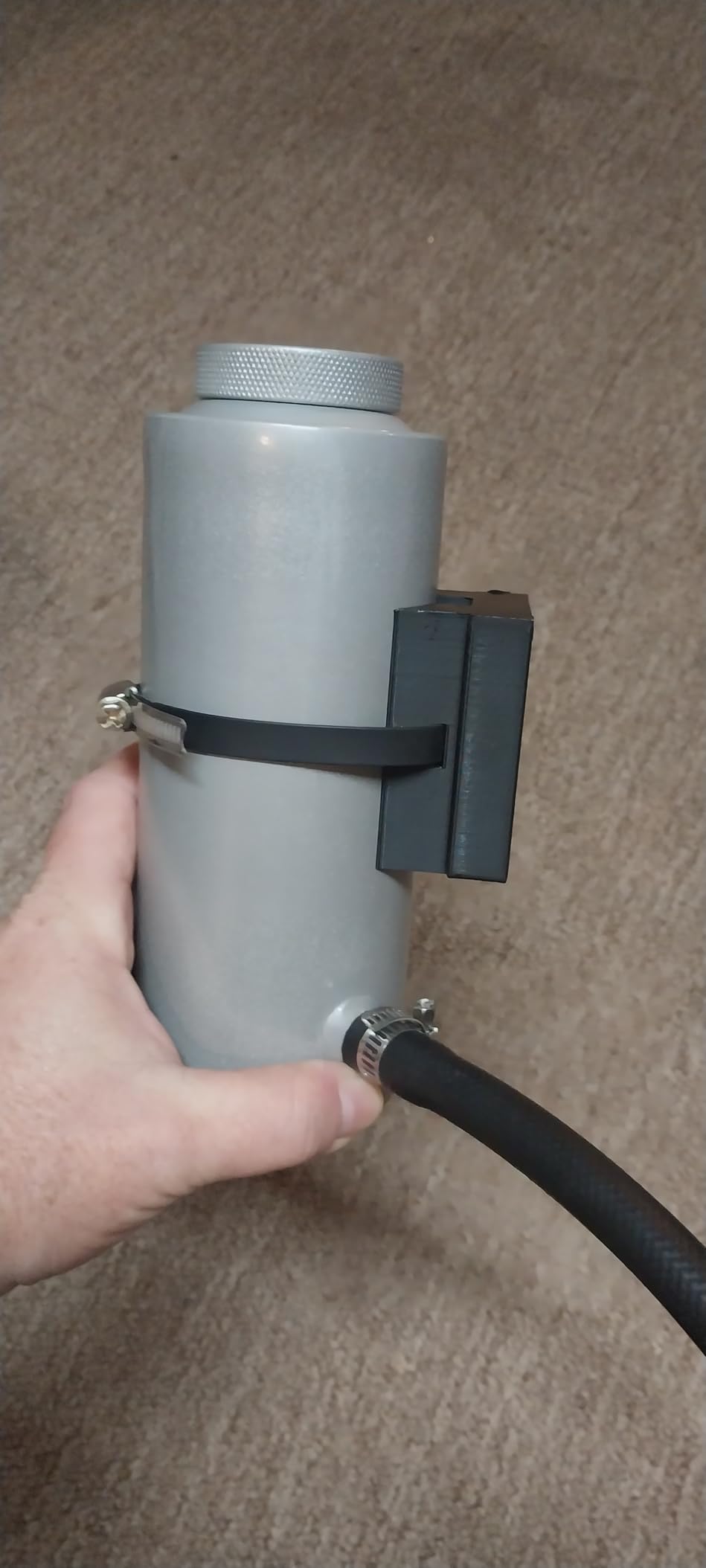 EVIL ENERGY Coolant Overflow Tank, Radiator Overflow Bottle 800ml Universal Aluminum Silver customer photo 2