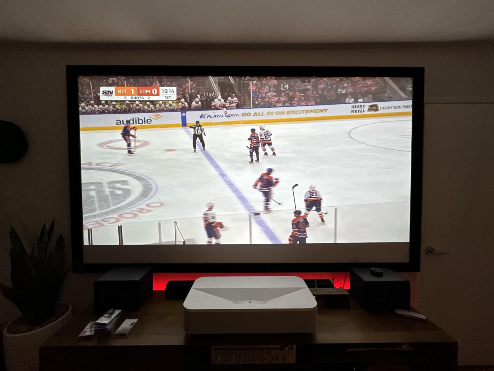 Epson LS800 Ultra Short Throw 3-Chip 3LCD Smart Streaming Laser Projector, 4,000 Lumens of Color and White Brightness, 4K PRO UHD, HDR, Android TV, 2.1ch Yamaha Built-in Speakers - Black customer photo 2