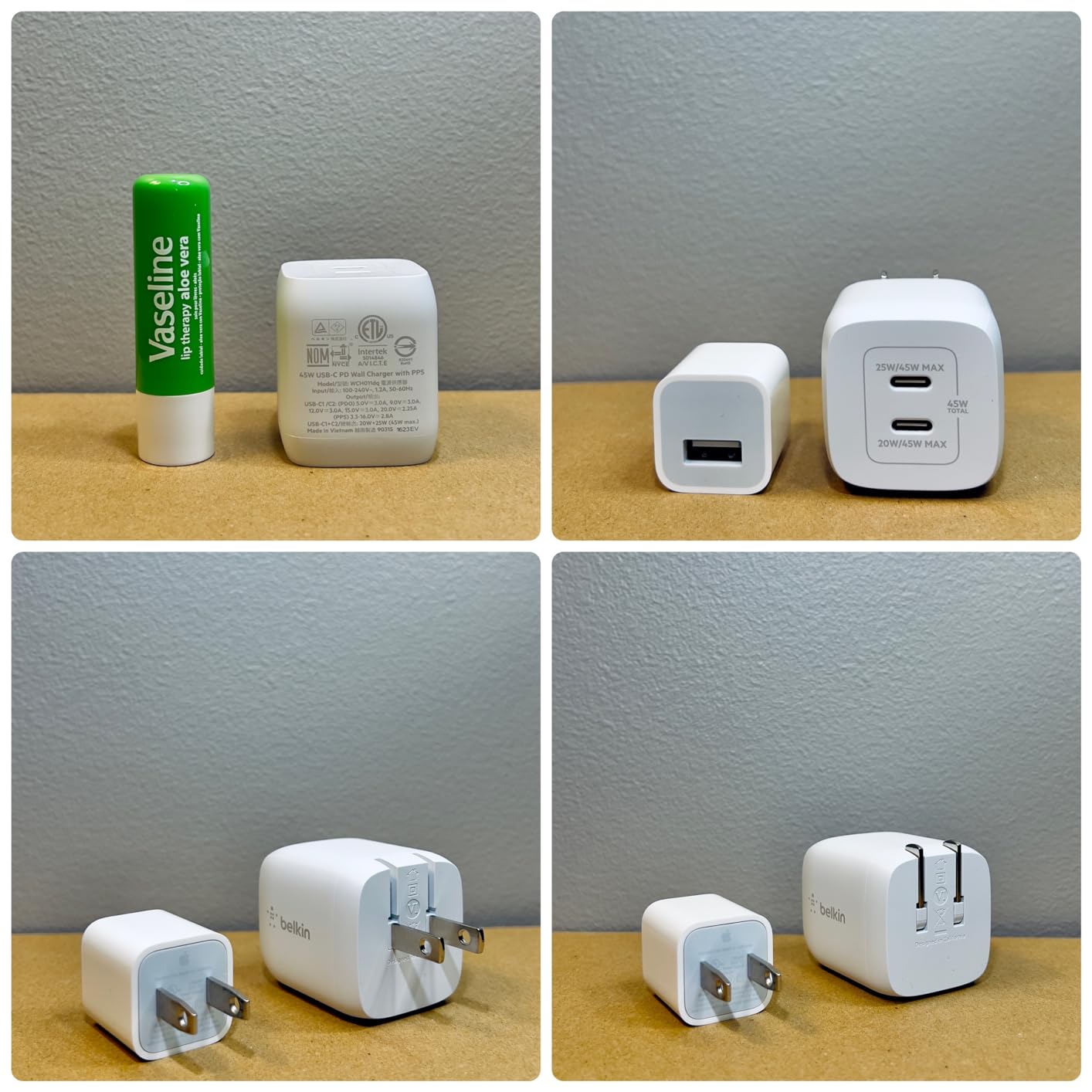 Belkin 45W Dual USB C Charger Block, Super Fast Charging PD3.0 w/ GaN Technology - Samsung Galaxy S25, Apple iPhone 17, Air, Pro, Pro Max, iPad, MacBook, AirPods, Nintendo Switch 2 & More - White customer photo 2
