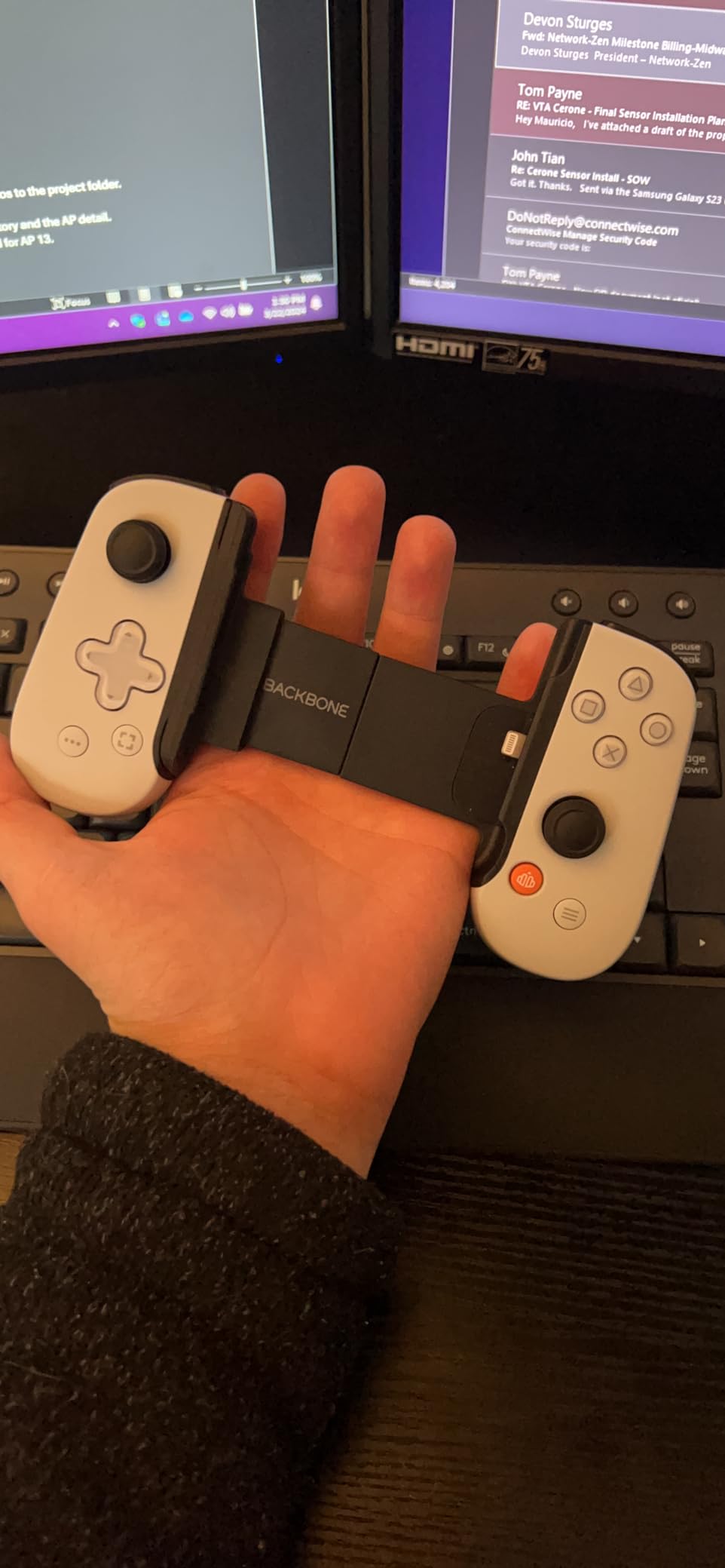 Backbone One PlayStation Edition (Lightning) Mobile Gaming Controller for iPhone - White customer photo 1