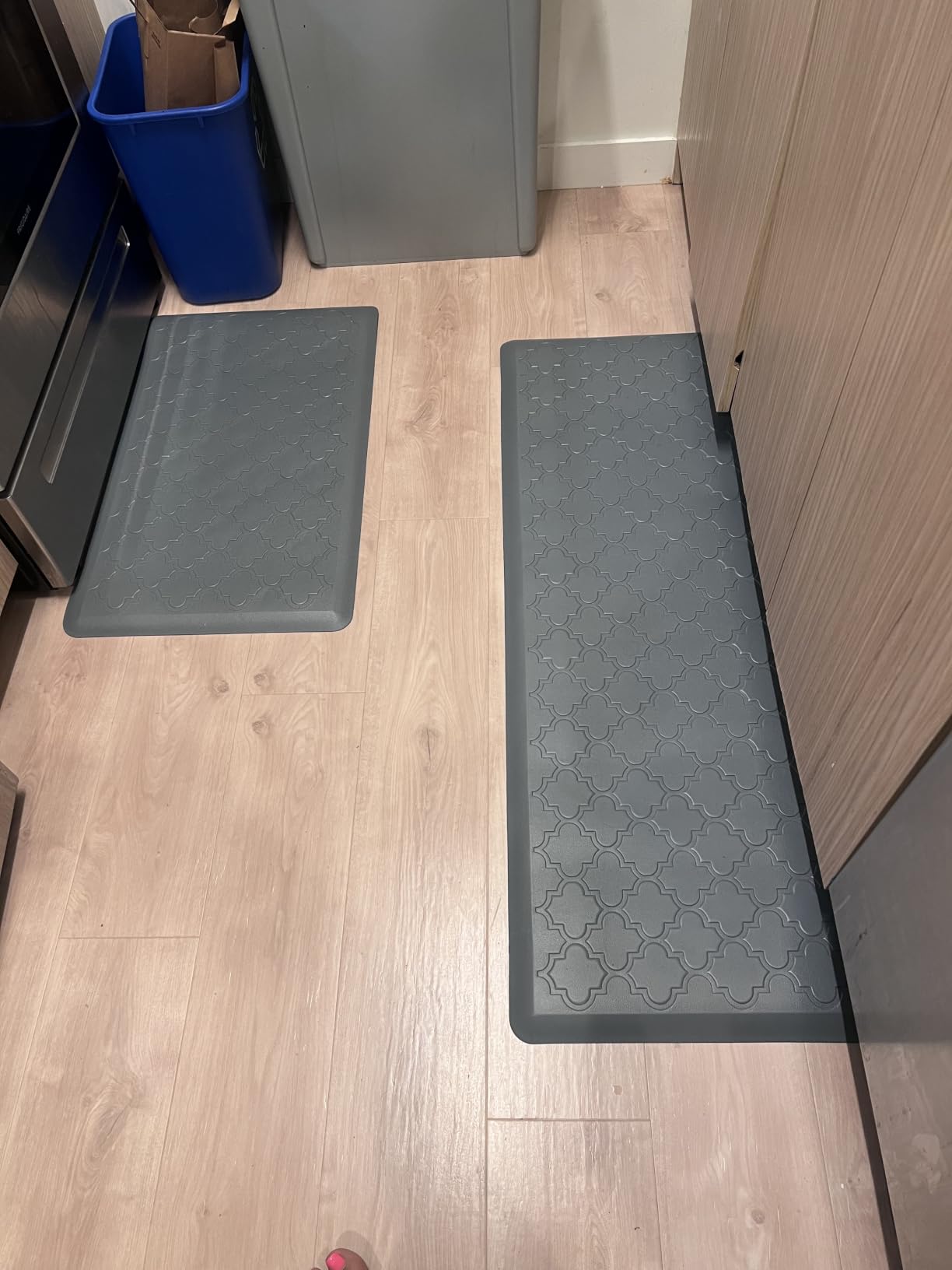 Kitchen Mat 2 PCS Cushioned Anti-Fatigue Floor Mat Standing Mat for Kitchen | 0.47 Inch Thick Cushioned Memory Foam, Water Resistant, Non-Skid, Ergonomic Comfort for Sink Office Laundry customer photo 1