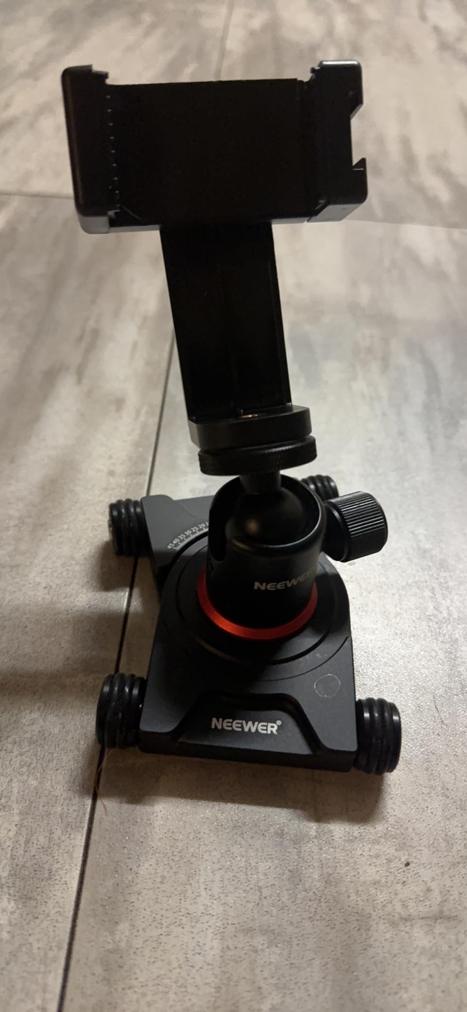 NEEWER Camera Slider Dolly with Ball Head & Phone Clamp, 4 Wheeled Tabletop Dolly Manual Skater with 360° Panorama Compatible with mirrorless Camera GoPro iPhone and Android Smartphone, SD001 customer photo 2