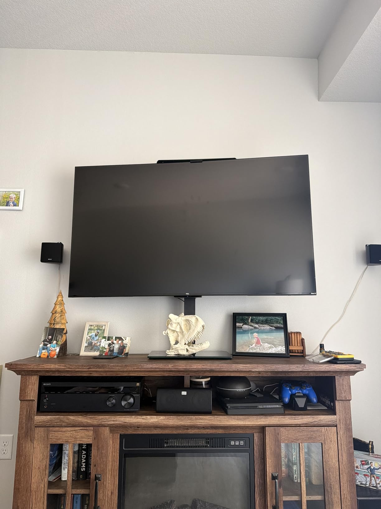 Perlegear Universal Swivel TV Stand Base for 32-70 inch TVs, Height Adjustable Table Top TV Stand Mount with Tilt, Tempered Glass Base, Holds up to 88 lbs customer photo 2