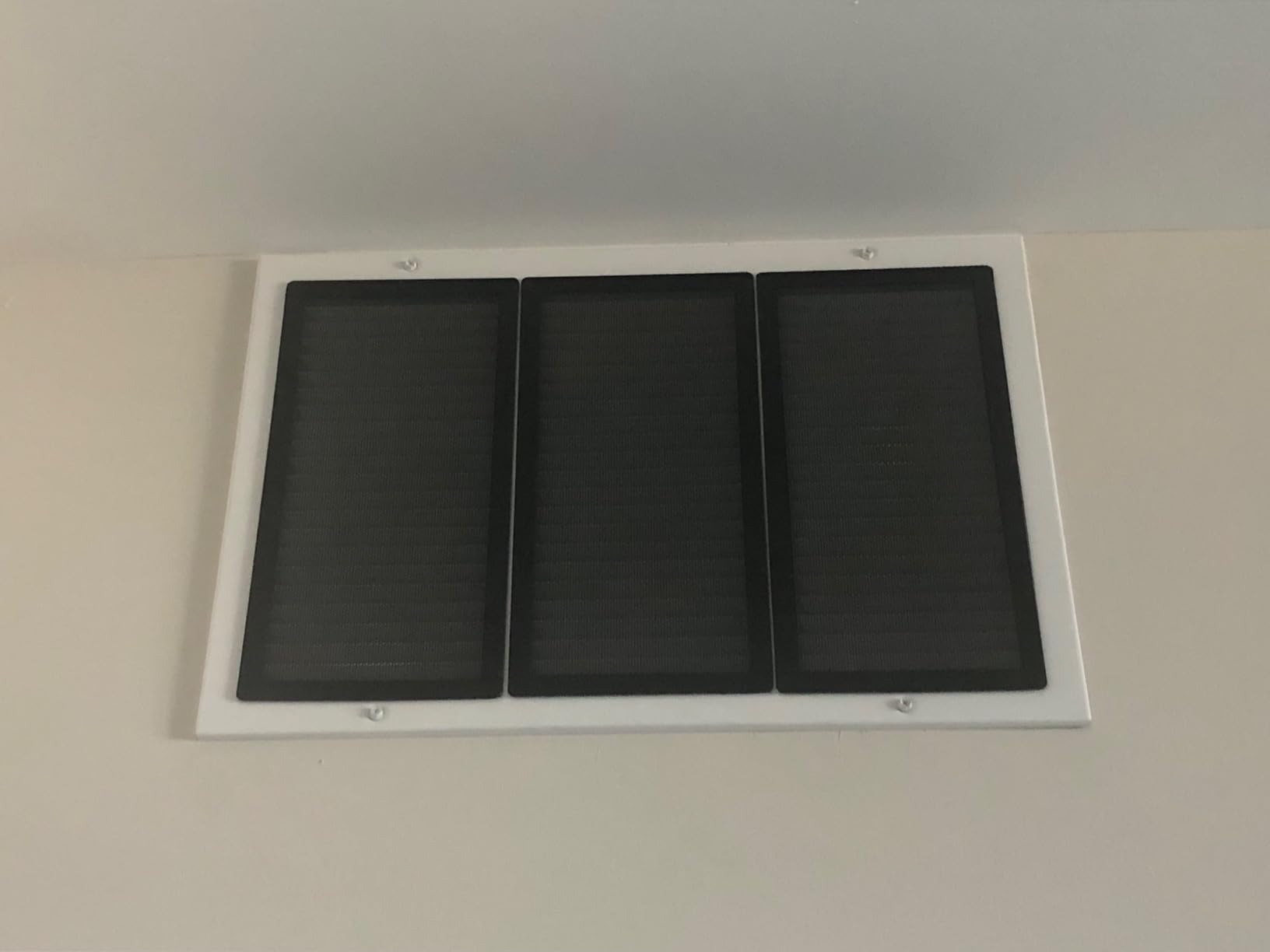 Magnetic Floor Register Vent Covers, 6 x 10 Inch Air Vent Filter Mesh, Sticky Magnet PVC Vent Screen Net for Wall Ceiling Floor Catches Toys Snacks Pet Hair and Pet Food 4 Pack customer photo 2