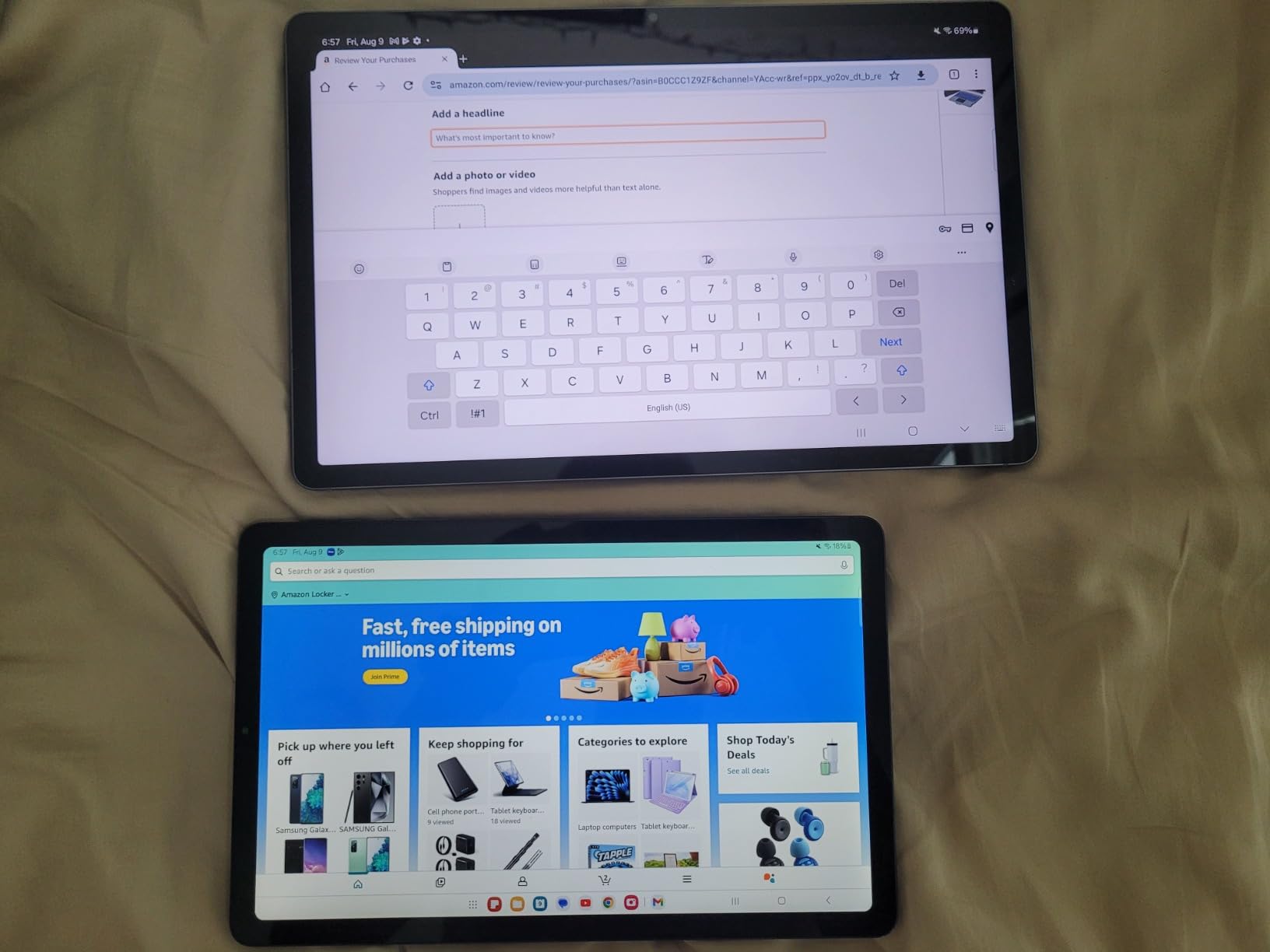 Samsung Galaxy Tab S9 FE+ 12.4-inch 128GB Android Tablet with S Pen, US Version customer photo 1