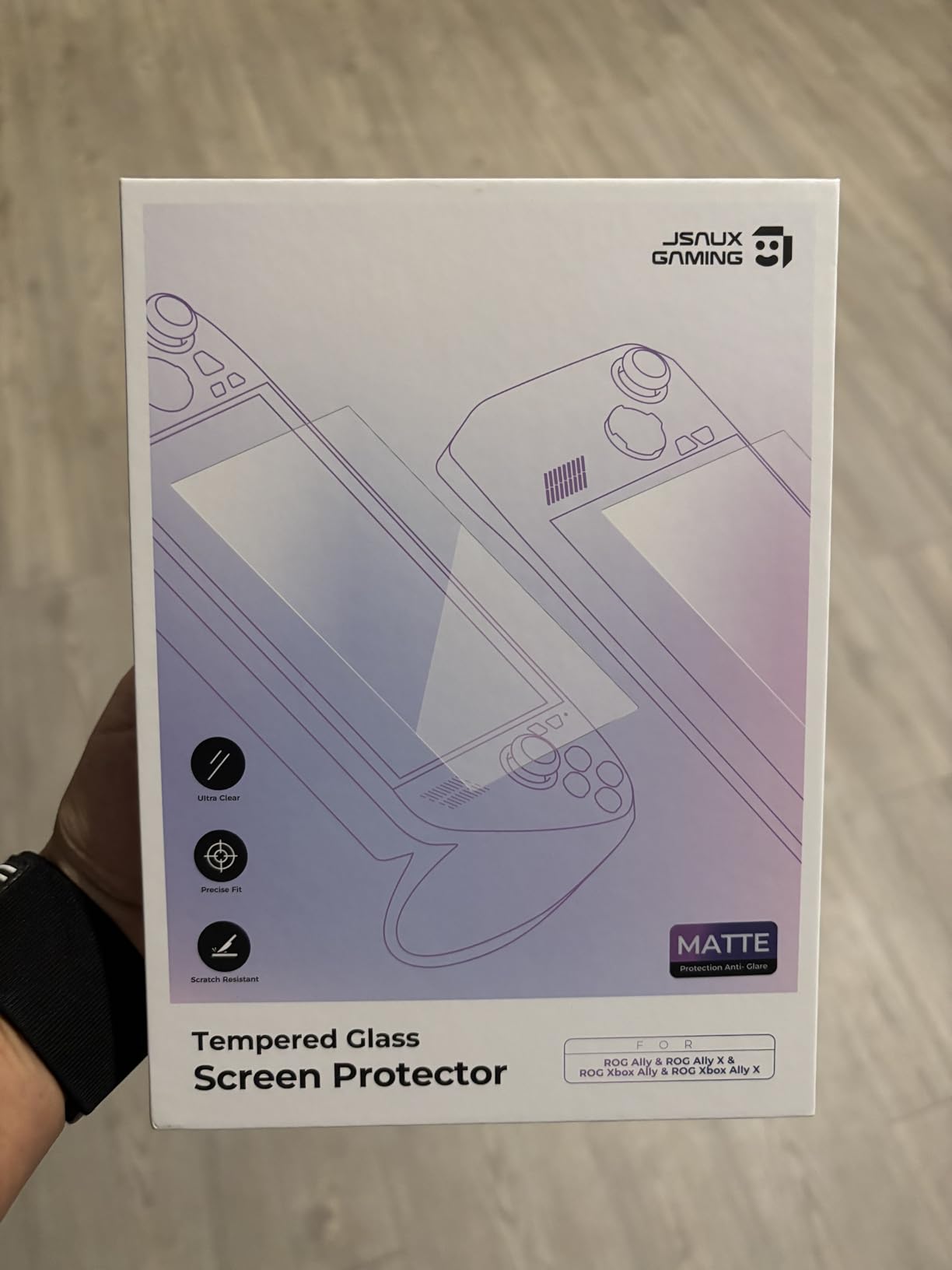 JSAUX Anti-Glare Screen Protector for ROG Xbox Ally X/ROG Ally X, 2-Pack | Guide Frame Included, Matte Tempered Glass, 9H Hardness, Anti-Scratch, Easy Installation customer photo 2