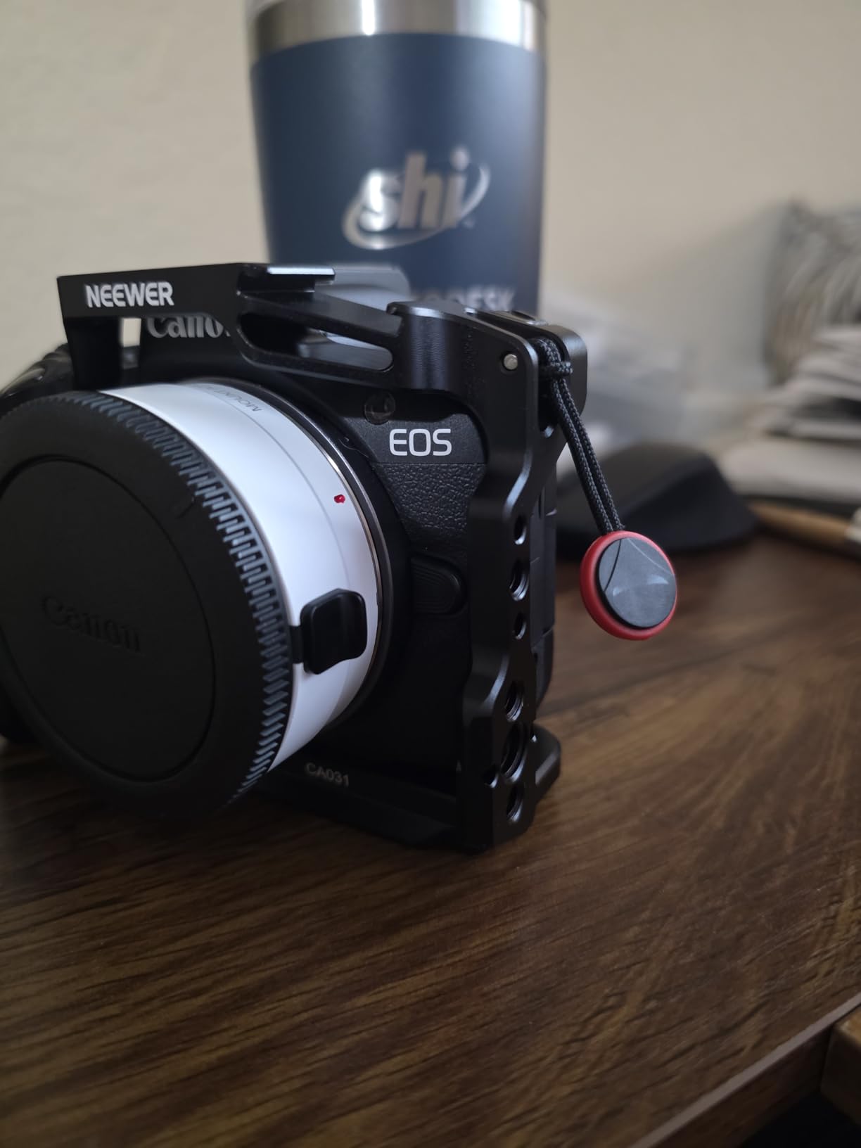 NEEWER R50 Camera Cage Compatible with Canon EOS R50, Aluminum Video Rig with NATO Rail, Cold Shoe, Anti Twist, Compatible with DJI Gimbals Arca Type QR System - CA031 customer photo 2
