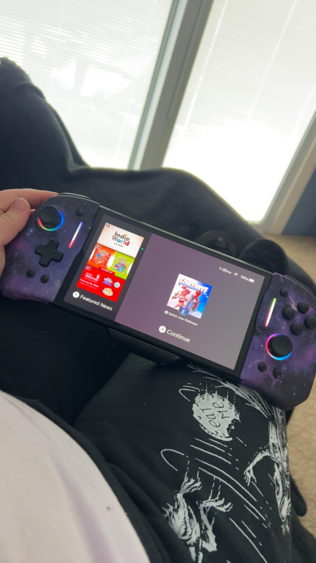 NexiGo Hall Effect Gripcon (No Drift, No Deadzone) with Hall Sensing Joystick for Switch/Switch OLED, Adjustable RGB Light, 6-Axis Gyro, Turbo, Mapping customer photo 1