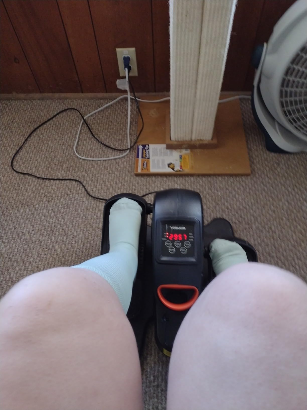 YOSUDA Under Desk Elliptical Machine, Seated Pedal Exerciser for Seniors, Fully Assembled, Portable Quiet Electric Leg Exerciser, Remote Control, Footstraps Included customer photo 1