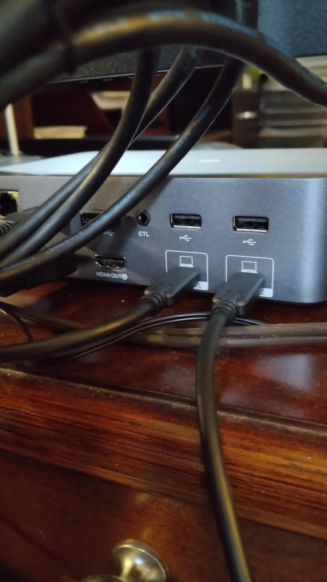 AV Access KVM Switch Dock 2 Monitors 2 Laptops, 4K KVM Switch Dual HDMI Monitor, 2 USB-C MST Ports, 60W PD for Each PC, 1G Ethernet, EDID Emulation, 2K@144Hz,1080P@240Hz,Ideal for Home Office customer photo 2