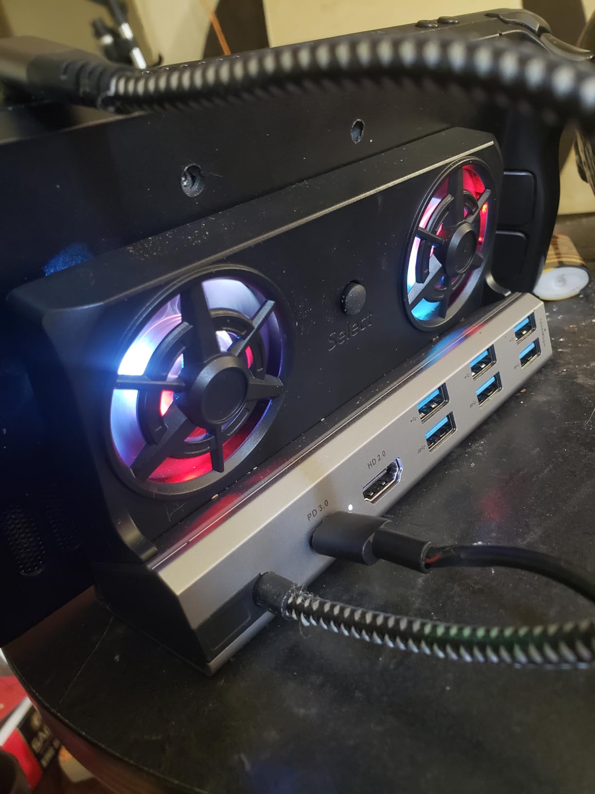 12-in-1 Dual Fan Steam Deck Dock Suitable Valve Steam Deck & OLED/Switch & 2 / Asus ROG Ally & X/Lenovo Legion Go & S & 2 / MSI Claw, Nintendo Switch 2 Dock, Steam Deck Accessories, Docking Station customer photo 1