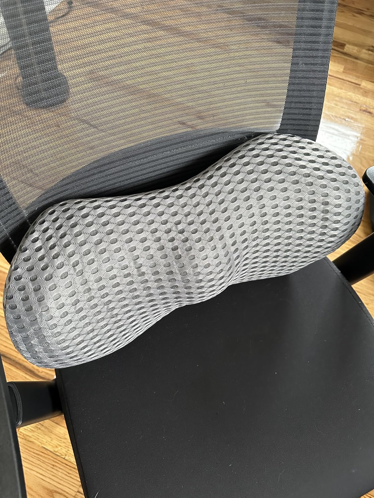 kasney Lumbar Support Pillow, Back Pillow for Low Back Pain Relief, Ergonomic Streamline Car Seat, Office Chair, Recliner and Bed (Gray) customer photo 2
