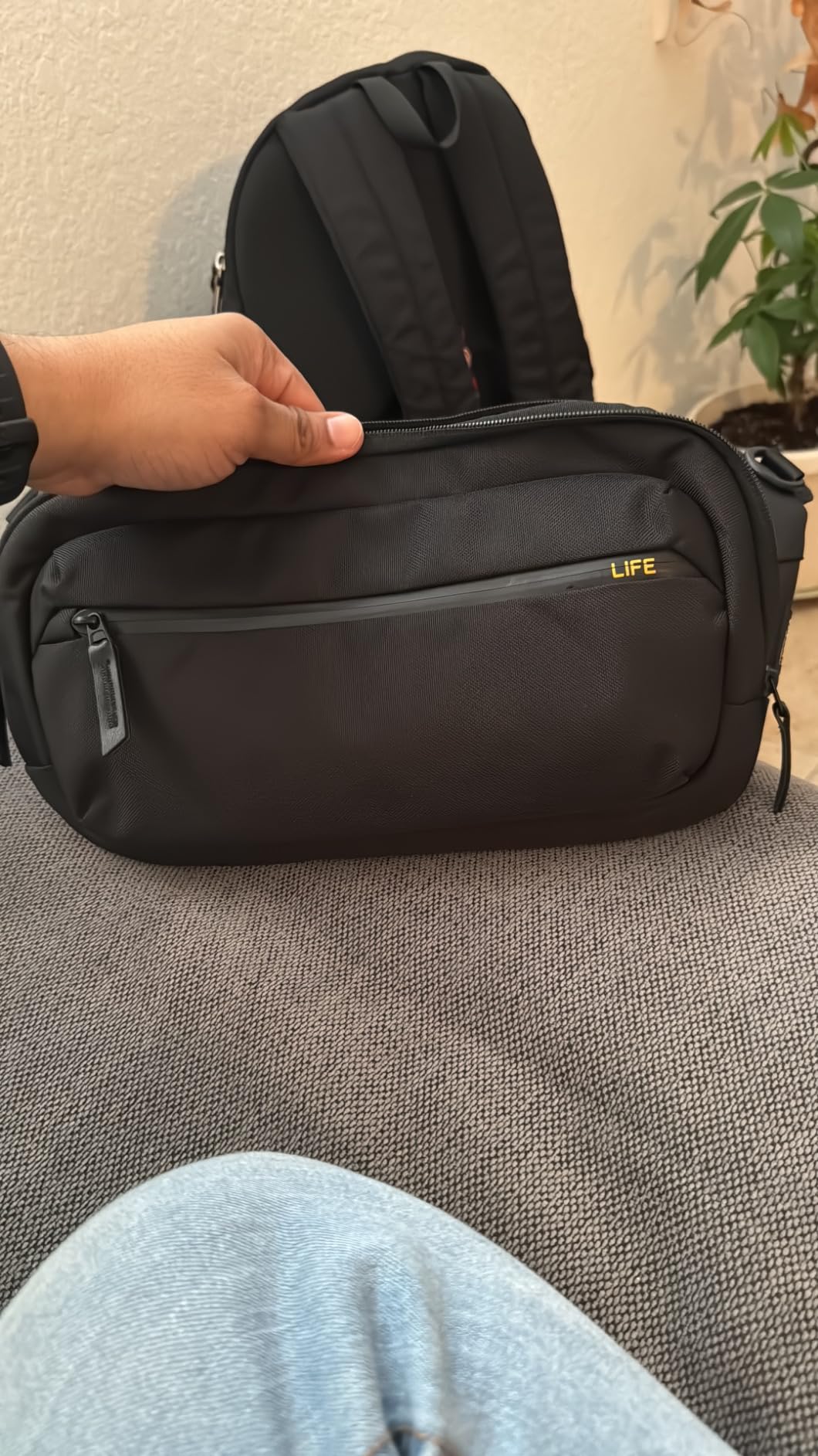 Spigen Life Carrying Case for Steam Deck, Nintendo Switch, iPad Mini, PS Portal, ROG Ally X, LegionGo - EDC Sling Bag Shoulder Bag with Pockets for Everyday Use - Black customer photo 1